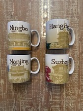 Lot Of 4 Starbucks Ningbo - Nanjing - Hangzho - Suzhou {MINT} picture