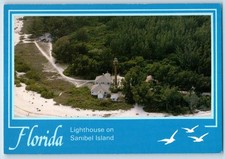 c1960 Sanibel Island Florida Vintage Postcard Lighthouse Aerial View Point Ibel picture