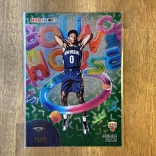 2025-26 Topps NBA Hoops Jeremiah Fears Green Pixel Burst Bounce House RC /75 picture