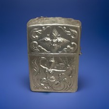 Vintage mid-20th century Siam sterling silver cigarette lighter picture