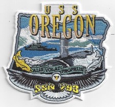 USS Oregon SSN 793 5 x 4.5 inch Fully Embroidered C7294 picture