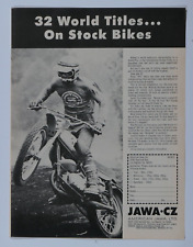 1972 Jawa CZ Vintage 32 World Titles Stock Bikes Original Print Ad 8.5 x 11