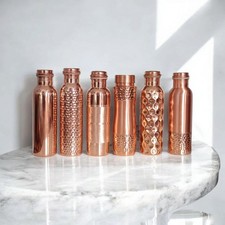 6X Copper Water Bottle New Designer Copper Water Bottle Unique Design 950ml picture