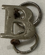 Late 1860’s/ 1870’s Letter “B” With Copper Loops, German Silver Overlay, Catches picture