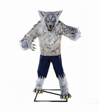 Animated Halloween Werewolf Prop 7.4 ft Motion Activated Sound Effects LED Eyes picture