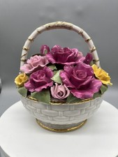 Royal Albert. Country Roses. Musical large flower basket. picture