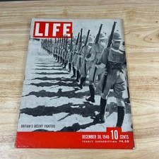 Vintage LIFE Magazine December 30 1940 Britains Desert Fighters WWII Era Ads picture