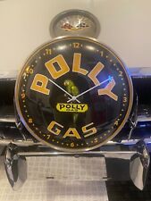 Vintage style POLLY Gas and OIL Round Clock (12