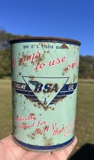 Vintage BSA Motorcycle 1 Quart Oil Can Sealed picture