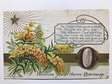 1909 Wishing You A Happy Birthday Divided Back Postcard picture