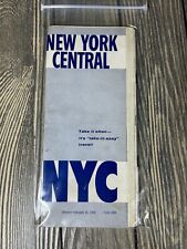Vintage February 16 1958 New York Central Brichure Form 1001 picture