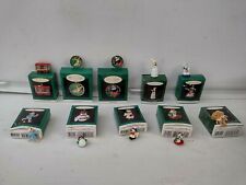 Hallmark Keepsake Collector's Series Miniature Ornaments 1994 - 2004 Green Boxes picture
