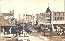 RPPC Medford Oregon Business District Busy Street View early 1909 picture