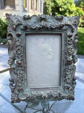 Drexel Heritage VTG Photo Frame Gallery Wall Baroque Gold Turquoise Weathered picture