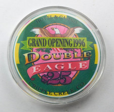 1996 Double Eagle Hotel & Casino $25 Cripple Creek Colorado Ceramic Gaming Chip picture