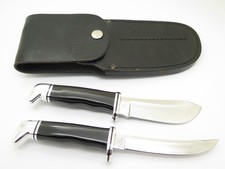 Vintage 1972-86 Buck 115 Twin Sportsman Set 103 118 Fixed Blade Hunting Knife picture
