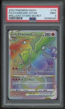 2022 Pokemon Charizard VStar Brilliant Stars Secret Rare #174 PSA 9 picture