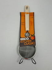 NOS Vintage 1983 Ekco 2 1/2” Strainer 30957 Off White Handle Made in USA D7 picture