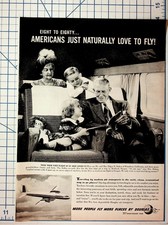 Vintage 1950s Douglas Aircraft Ad Family First Flight Air Travel Ephemera picture