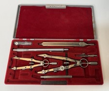 Vintage Gramercy Riefler Germany Drafting Tool Instrument Set Compass Drawing picture