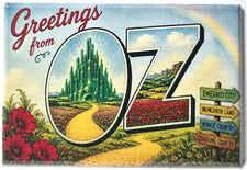 Greetings From OZ Emerald City Wizard of 2x3 MAGNET  Retro Vintage picture