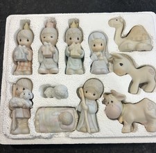 1982 Enesco Precious Moments Come Let Us Adore Him 11 Piece Nativity Set E2395 picture