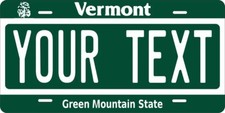 Vermont 1985 Custom State License Plate Personalized 12