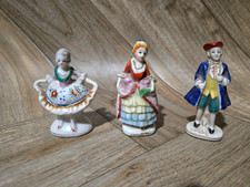 Vintage Occupied Japan Porcelain Figurines Victorian Lot of 3 picture