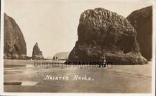 Netarts Rocks Oregon Coast RPPC Postcard Pmk 1916 picture