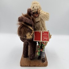 “Aran Fisherman” With Donkey Vintage Handmade by Jay of Dublin, Ireland Folk Art picture
