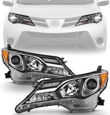 Headlight Assembly for 2013-2015 Toyota RAV4 Black Pair picture