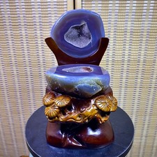 6.7LB Natural amethyst geode quartz cluster specimen cornucopia energ gift+S picture