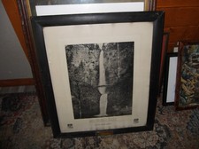 Rare Antique Union Pacific Overland Railroad Multnomah Falls Station Framed Orig picture