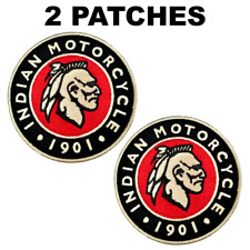 2 Indian Motorcycle Classic Embroidered Iron-On Patch Biker Jacket Patches picture