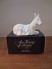 Vintage 1984 Avon Nativity Collectibles The Donkey White Porcelain Figurine picture