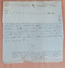 1816 NEW HAMPSHIRE PORTSMOUTH DOCUMENT JOSEPH BURGIN JUSTICE PEACE ROCKINGHAM picture