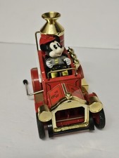 Vintage Walt Disney ‘Oldtimers’ Tin Fire Engine Mickey Mouse 1980's- Not Tested picture