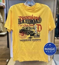 NWT Disney Parks 2026 Disneyland Railroad Yellow T-Shirt All Sizes picture