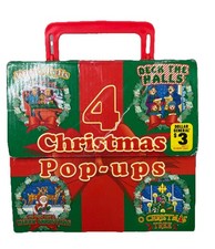 VTG-Set of 4 Christmas Pop-Up Hardcover Books with Carrying Case-Kids/Family Fun picture
