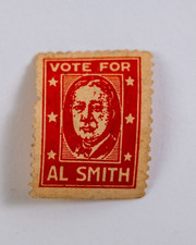 Vote for Al Smith 1928 Scarce Poster Stamp American Politician Governor of N.Y. picture