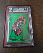 2024 SKYBOX MARVEL METAL UNIVERSE AVENGERS #80 DAREDEVIL GREEN PMG /10 BGS 8.5 picture