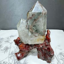 All 5.6LB Natural Phantom Ghost Quartz Crystal Double Point Healing A219 picture
