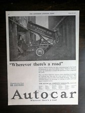 Vintage 1920 Autocar R.E. Smith Co Coal Truck Full Page Original Ad picture