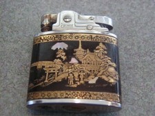 OLD USED NICE LOOKING WORKING CONDITION PRINCE LIGHTER MT. FUGI & JAPAN SCENERY picture
