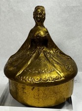 Rare Weidlich Bros Art Nouveau Figural Lady Vanity Trinket Box #481 USA picture