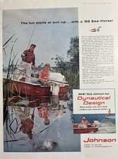1959 Johnson Sea Horse Outboard Boat Motor Waukegan IL Dynautical VTG Print Ad picture