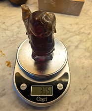 305g huge antique cherry amber figurine - heavy damage - raw material picture