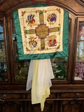 5 Vintage Scarves -J.C. WALSH , DUBLIN, IRISH SCARF In Polyester plus 4 Solids picture