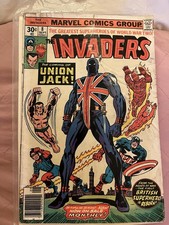 INVADERS #8 Union Jack  1976  Vintage Comic Book Marvel Wow ✨✨ picture