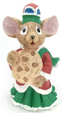 Vintage 1990s House Of Lloyd Chocolate Chip Cookie Mouse Christmas Figurine picture